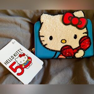 Sanrio 50th Anniversary Blue and Red Hello Kitty Phone Wallet